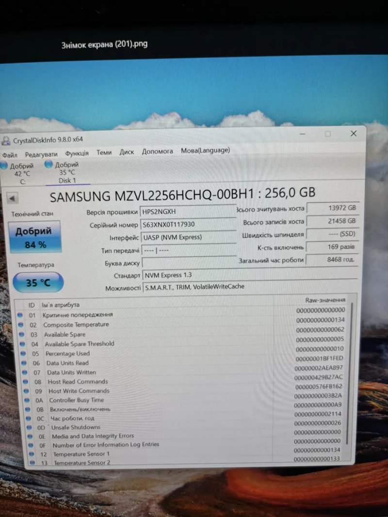 Продається лот з 22 дисків .ціна за одну штуку.SSD NVMe M.2 256GB Samsung PM9A1 (PCIe 4.0 x4, OEM 980 Pro) — фото 2