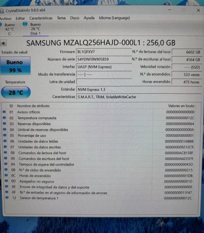 Продаю лот з 9 дисків. Ціна вказана за одну штуку.SSD Samsung PM991 256GB M.2 2242 PCIe NVMe — фото 7