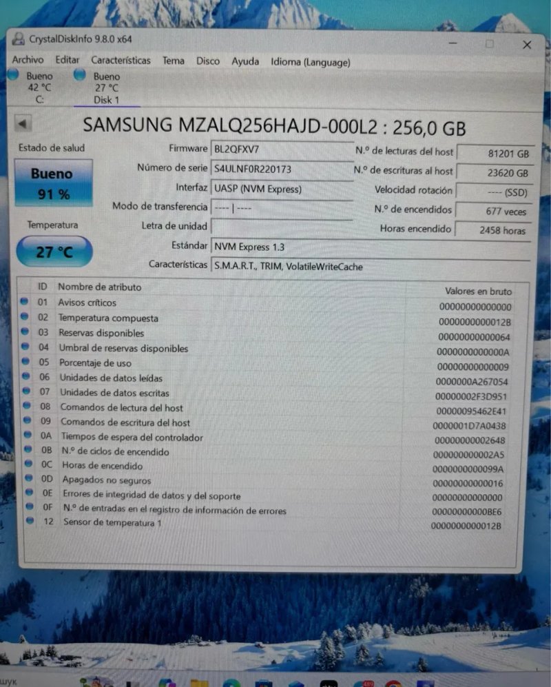 Продаю лот з 9 дисків. Ціна вказана за одну штуку.SSD Samsung PM991 256GB M.2 2242 PCIe NVMe — фото 8
