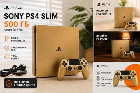 Продаю PlayStation 4 Slim gold Limited Edition на 500гб.