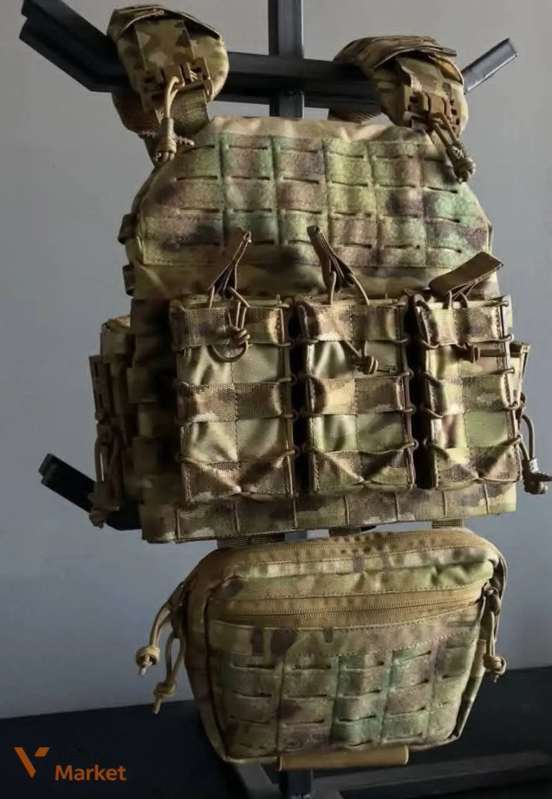 Професійна плитоноска Cordura 1000D з швидкоскидом Woojin — фото 2