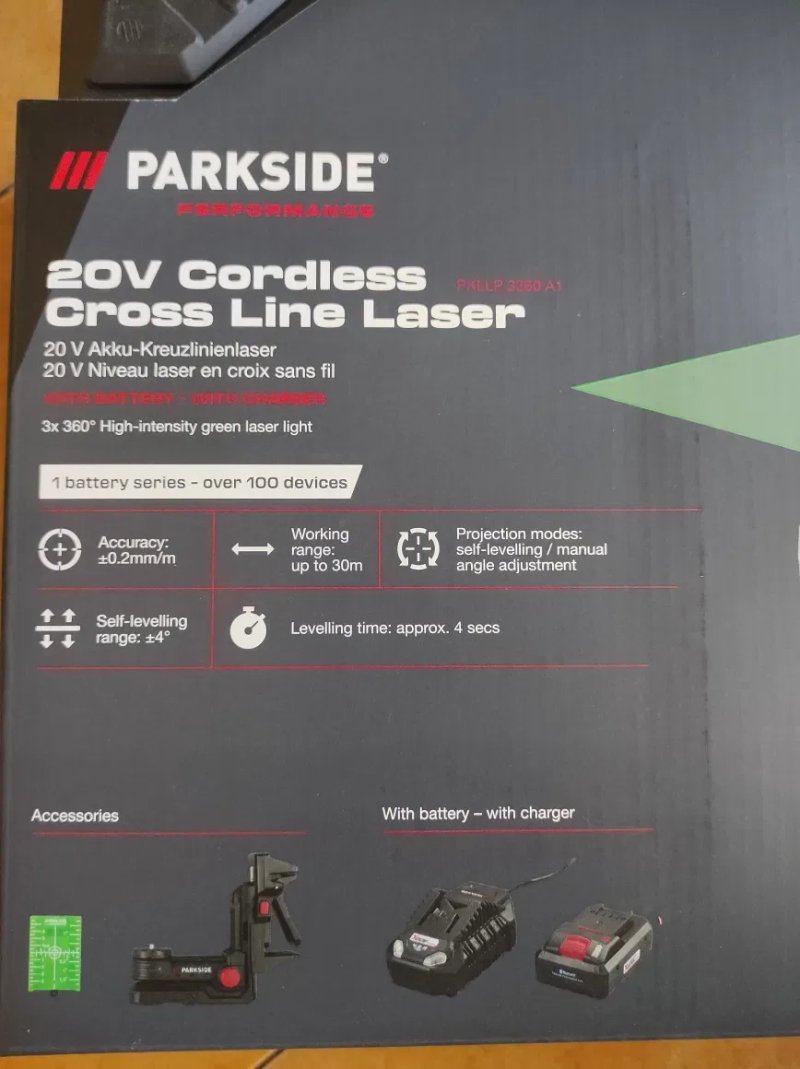 ПРОФЕСІЙНИЙ лазерний рівень НІМЕЧЧИНА Parkside PKLLP 3360 A1 лазер — фото 2