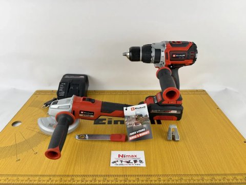 Професійний шурупокрут безщітковий Einhell+ болгарка AXXIO 18V