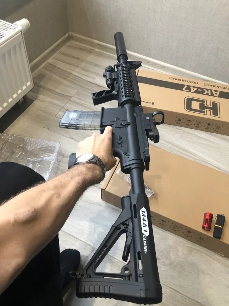 Профессиональный игрушечный автомат М4А1 на орбизах,PRO гель бластер — фото 3