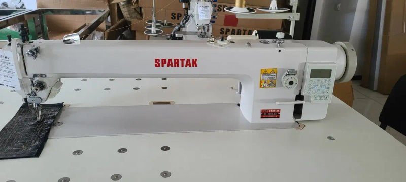 Промислова прямострочна швейна машина зі збільшеною платформою SPARTAK ST-0356-D4 (56 см, подвійне просування та авто-функції) — фото 2