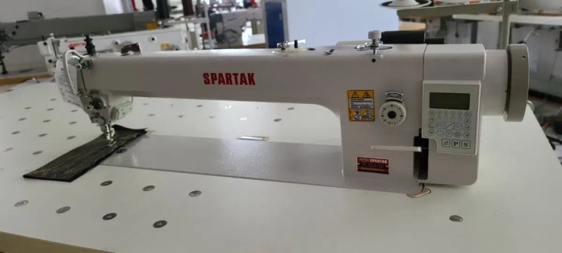 Промислова прямострочна швейна машина зі збільшеною платформою SPARTAK ST-0356-D4 (56 см, подвійне просування та авто-функції) — фото 3