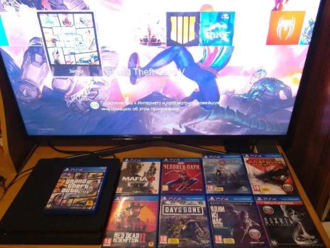PS4Slim(Online-GTA5/RDR2/MortalKombat/Tekken/Fifa24,ОбменПриставкиИгр)