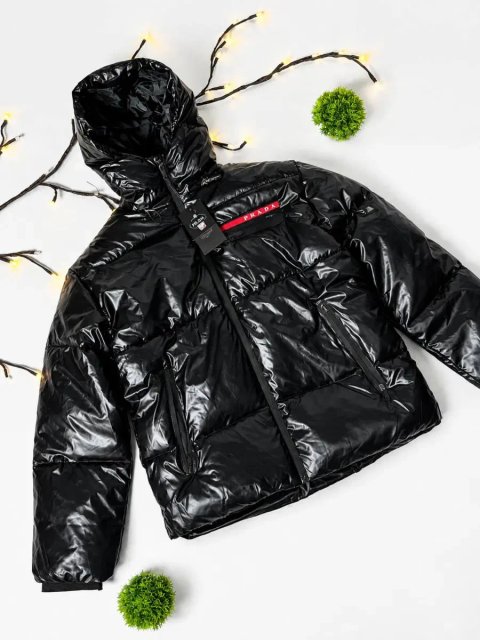 Пуховик PRADA MILANO s-xl пуховик прада мілано зимова куртка водо не проникна пуховик на мембрані курточка на зиму  глянцевий пуховик пухан прада