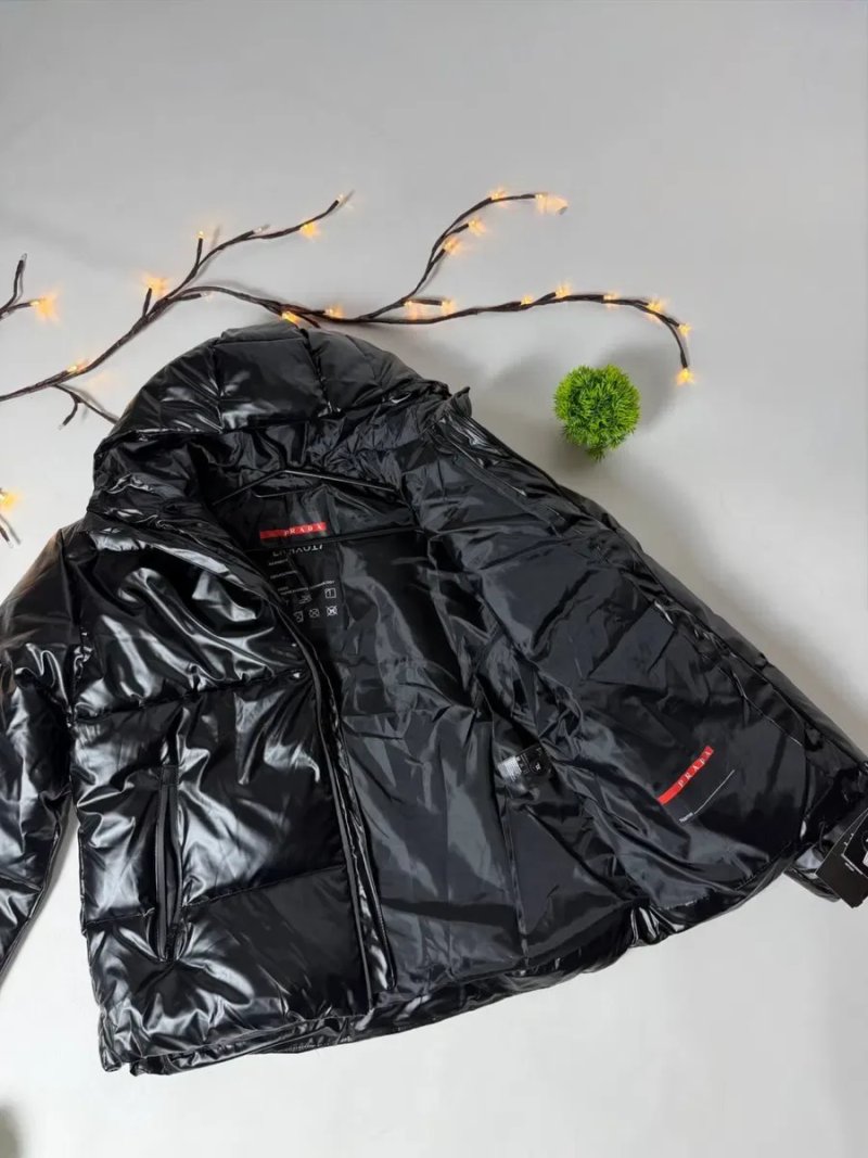 Пуховик PRADA MILANO s-xl пуховик прада мілано зимова куртка водо не проникна пуховик на мембрані курточка на зиму  глянцевий пуховик пухан прада — фото 5