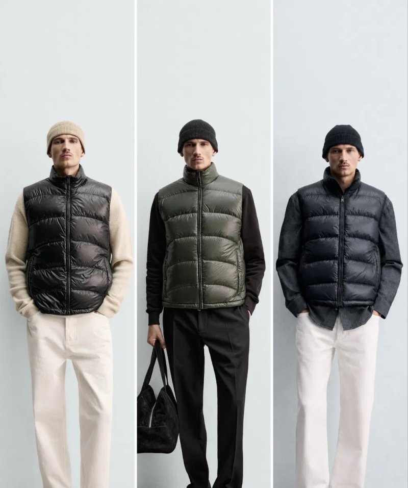 Пуховий Жилет ZARA Оригінал Куртка Ветровка Жилетка на Осінь чоловіча Мужская Ветровка — фото 2