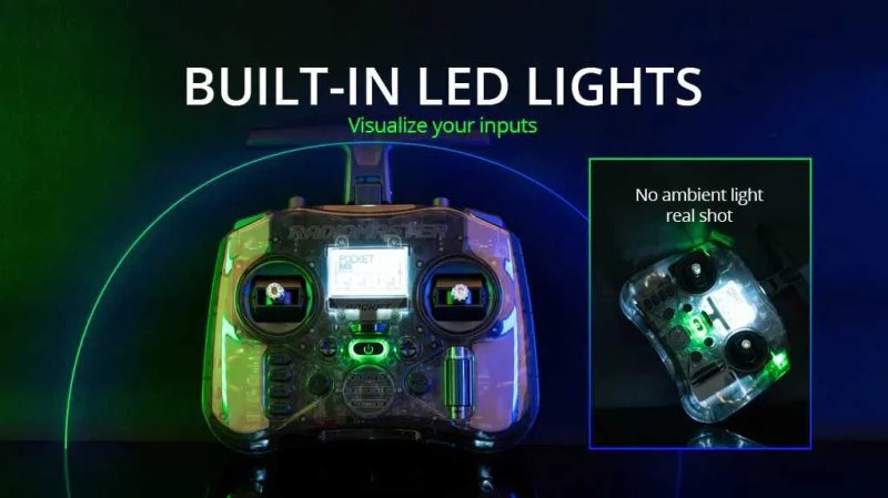 Пульт Radiomaster Pocket ELRS M2 Transparent для симулятору, польотів — фото 7