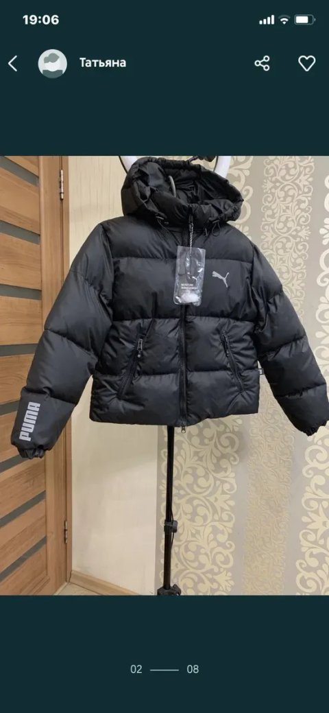 Puma Укороченный Пуховичек Женский Детский XXS-XXL.