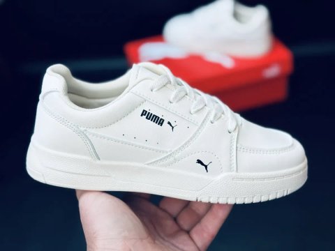 Puma Женские кеды / кросовки кожаные Пума  / красавки пума белые / купить кроссовки не дорого / женская кожаная обувь / натуральная кожа