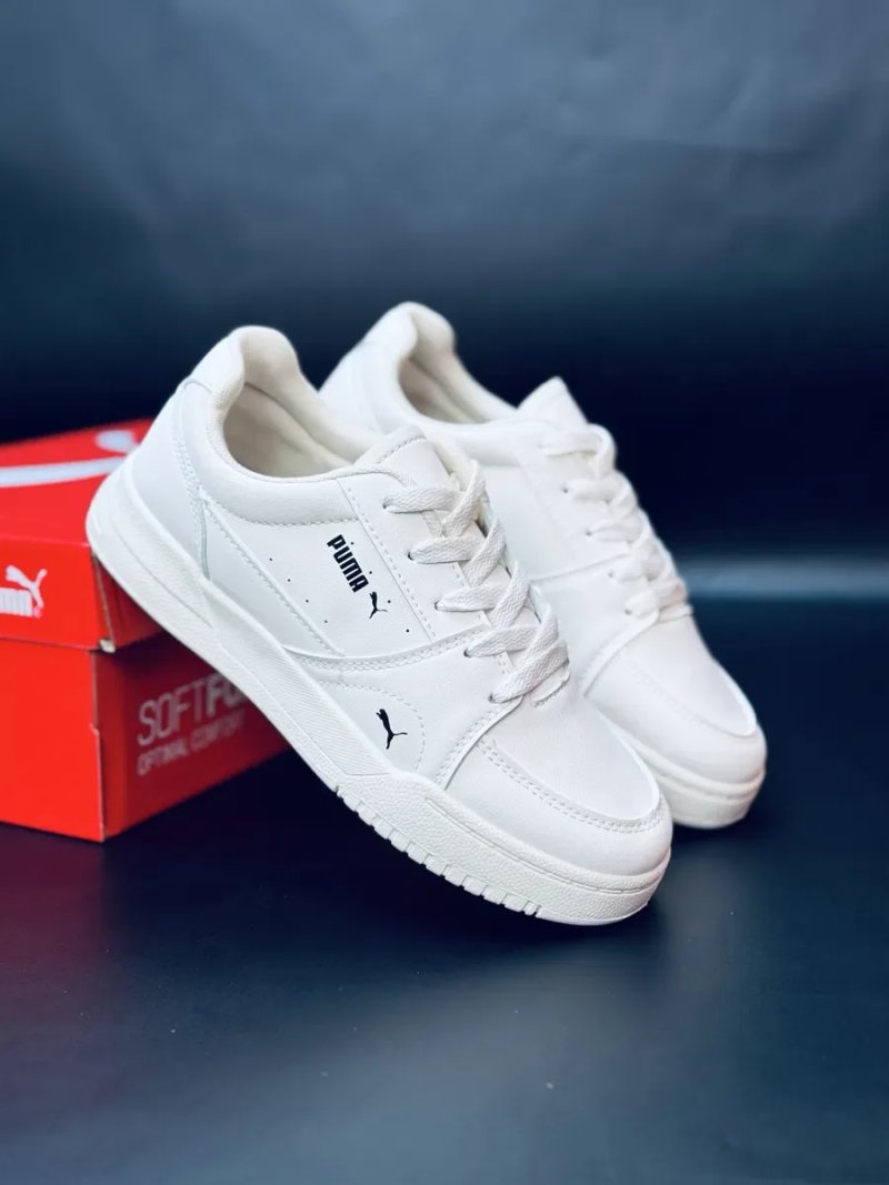 Puma Женские кеды / кросовки кожаные Пума  / красавки пума белые / купить кроссовки не дорого / женская кожаная обувь / натуральная кожа — фото 4
