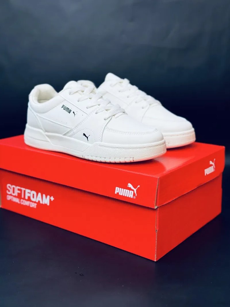 Puma Женские кеды / кросовки кожаные Пума  / красавки пума белые / купить кроссовки не дорого / женская кожаная обувь / натуральная кожа — фото 5