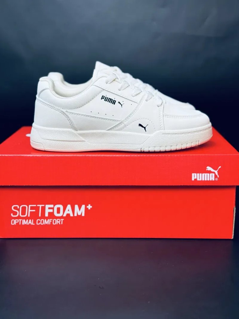 Puma Женские кеды / кросовки кожаные Пума  / красавки пума белые / купить кроссовки не дорого / женская кожаная обувь / натуральная кожа — фото 6