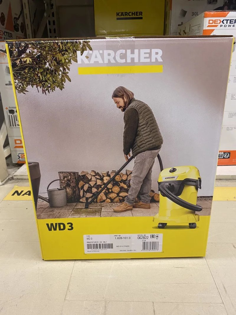 Пылесос Karcher WD 3 V-17/4/20 (1.628-101.0) Нова модель — фото 2