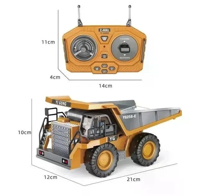 Радіокерована будівельна техніка 4×4 — екскаватор, самоскид, бульдозер, навантажувач на пульті керування — фото 5