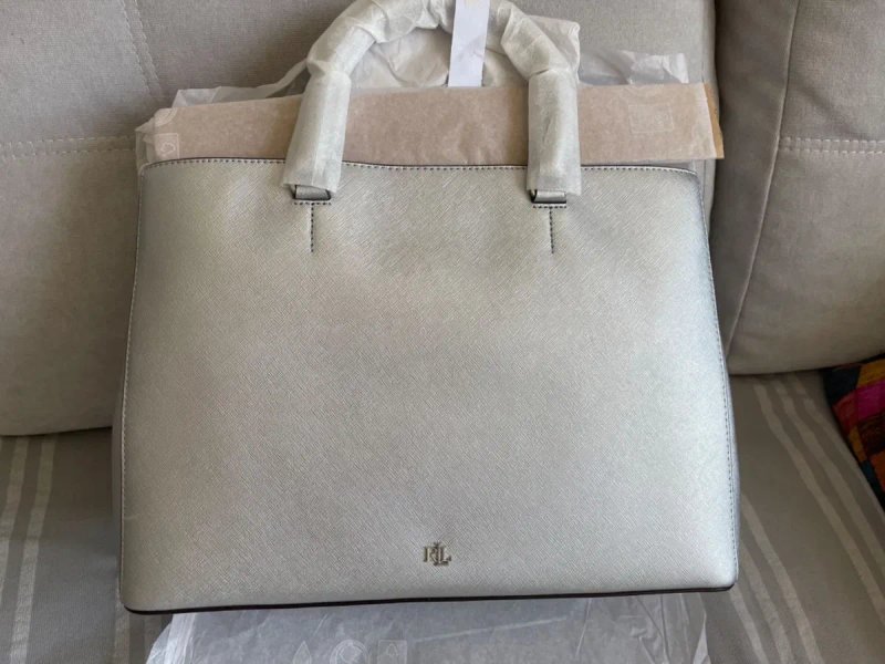 Ralph Lauren original Hanna bag. Вместительная статусная сумка из кожи — фото 4