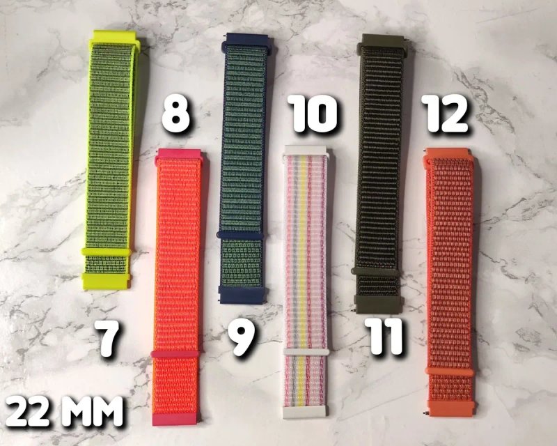 Ремешок нейлоновый на смарт часы Samsung Amazfit 20 22 ремінець — фото 2
