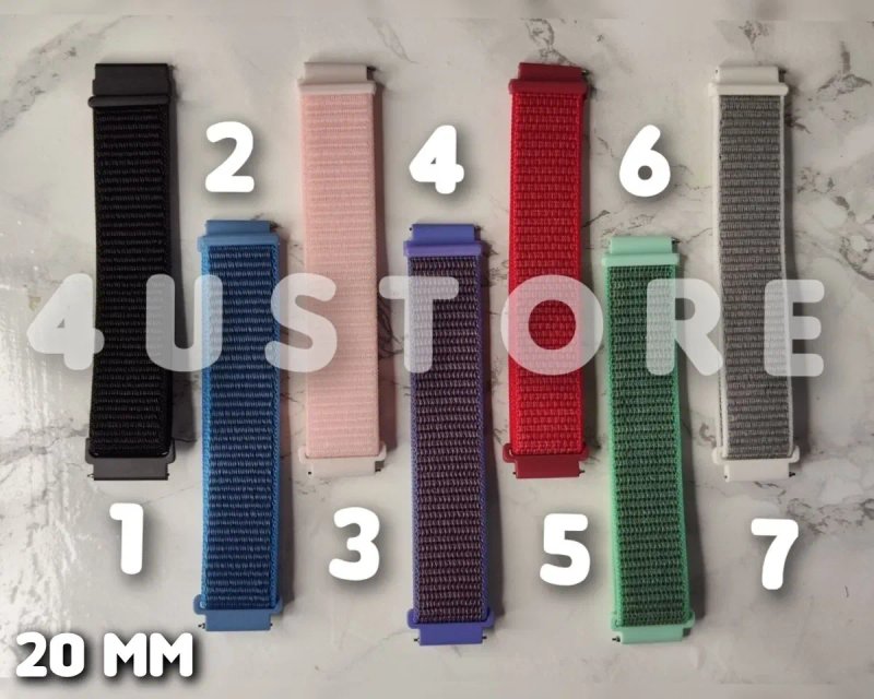 Ремешок нейлоновый на смарт часы Samsung Amazfit 20 22 ремінець — фото 3