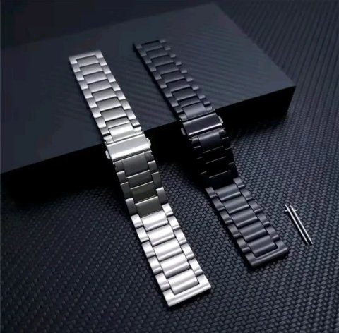 Ремешок стальной металлический на Amazfit Samsung Watch 22 мм mm ремінець сталевий металевий блоковий