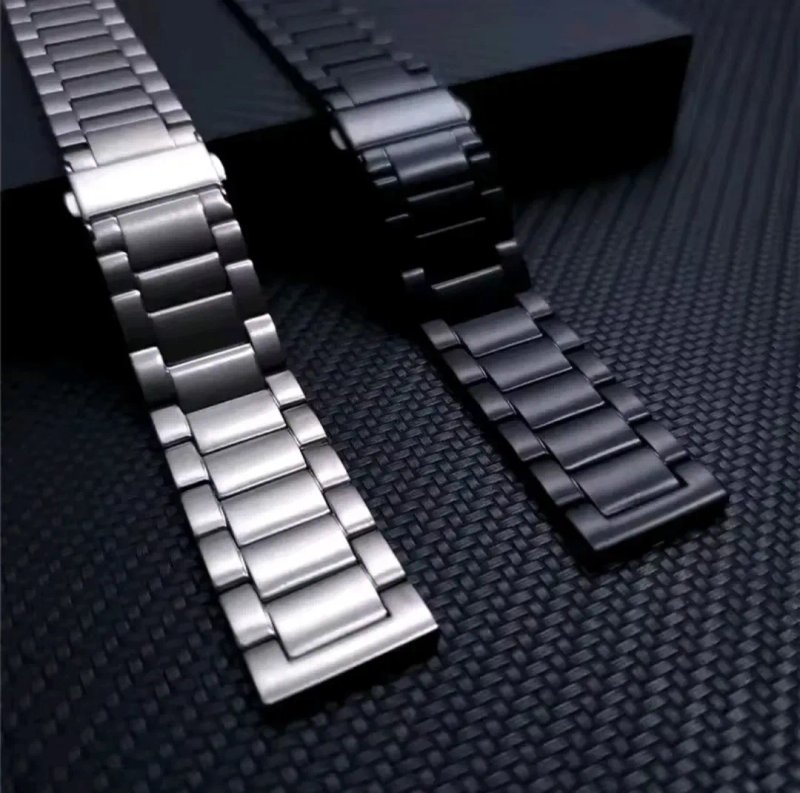 Ремешок стальной металлический на Amazfit Samsung Watch 22 мм mm ремінець сталевий металевий блоковий — фото 2