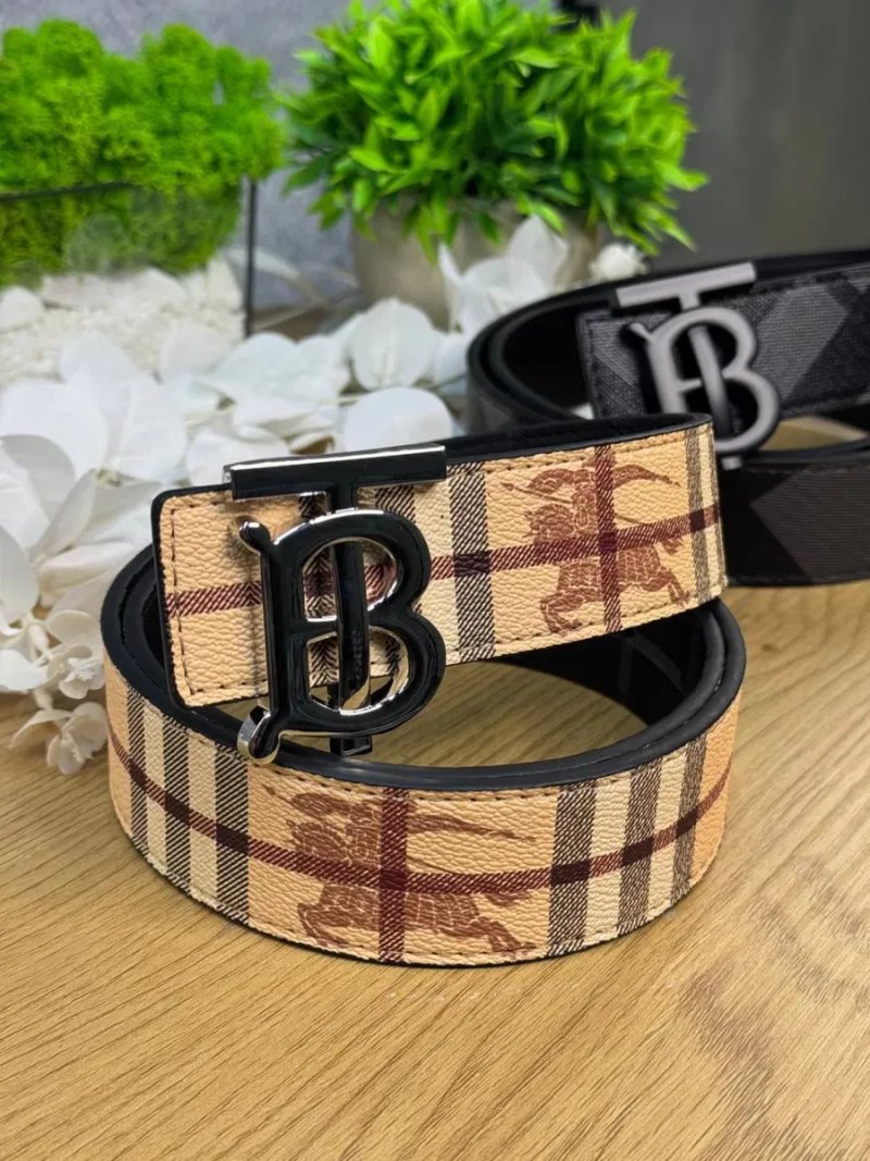 Ремінь Burberry чорний шкіряний чоловічий пасок Ремень Барбери бежевый | Ремінь чоловічий Барбери 105 см чорний бежевий пасок Burberry 110 см білий — фото 3