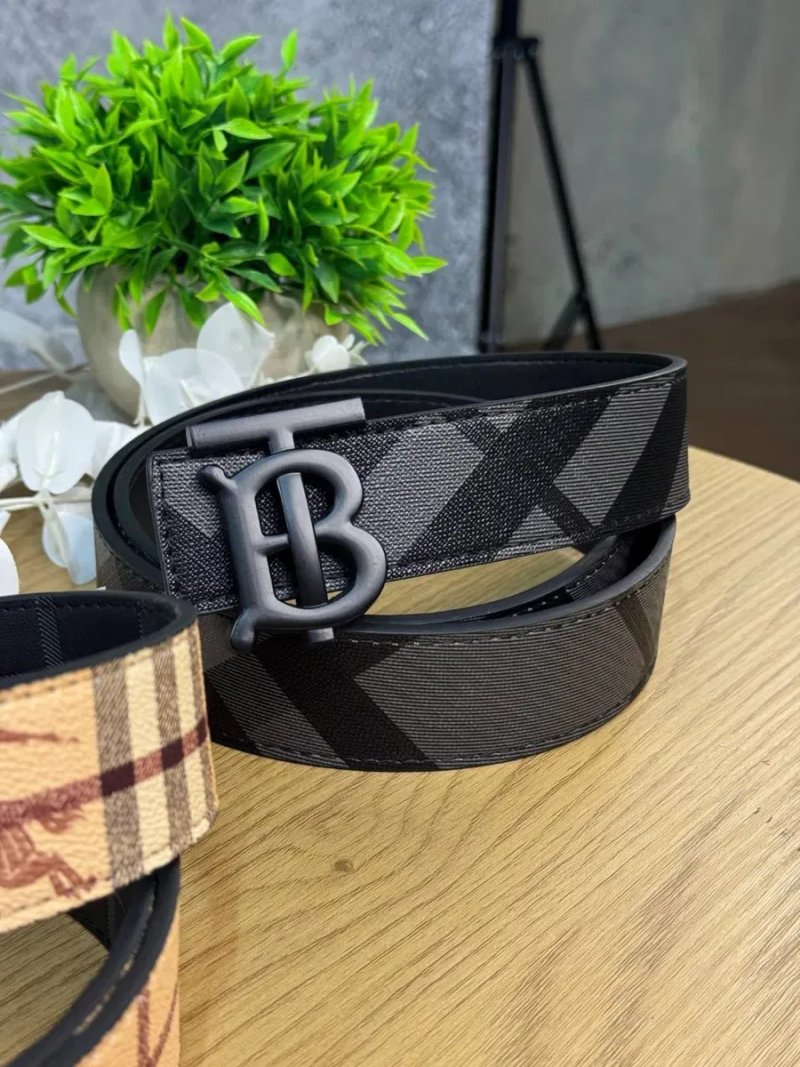 Ремінь Burberry чорний шкіряний чоловічий пасок Ремень Барбери бежевый | Ремінь чоловічий Барбери 105 см чорний бежевий пасок Burberry 110 см білий — фото 4