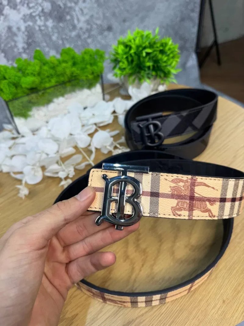 Ремінь Burberry чорний шкіряний чоловічий пасок Ремень Барбери бежевый | Ремінь чоловічий Барбери 105 см чорний бежевий пасок Burberry 110 см білий — фото 5