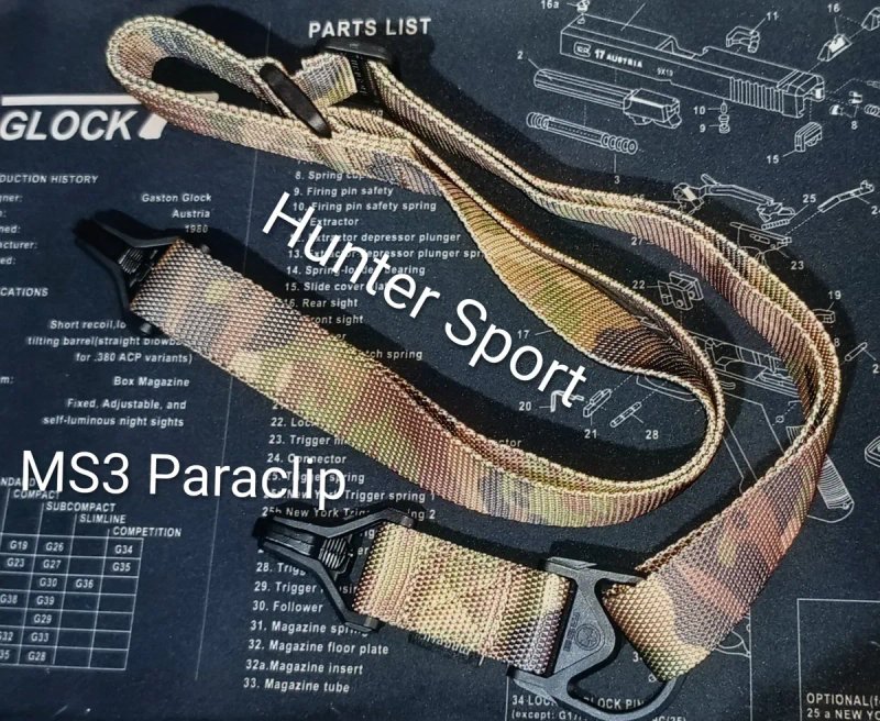 Ремінь одноточковий двоточковий Magpul MS3 Paraclip, ремень одноточечный двухточечный для АК АР серії Sig Sauer Colt CZ Bren — фото 5