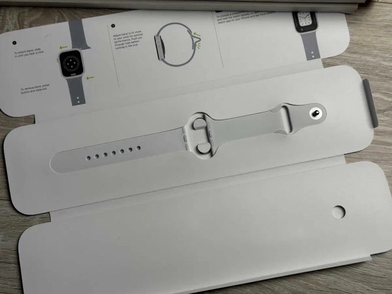 Ремінець Apple Watch 44 45 46 49 mm Midnight White Blue Sport Band — фото 5