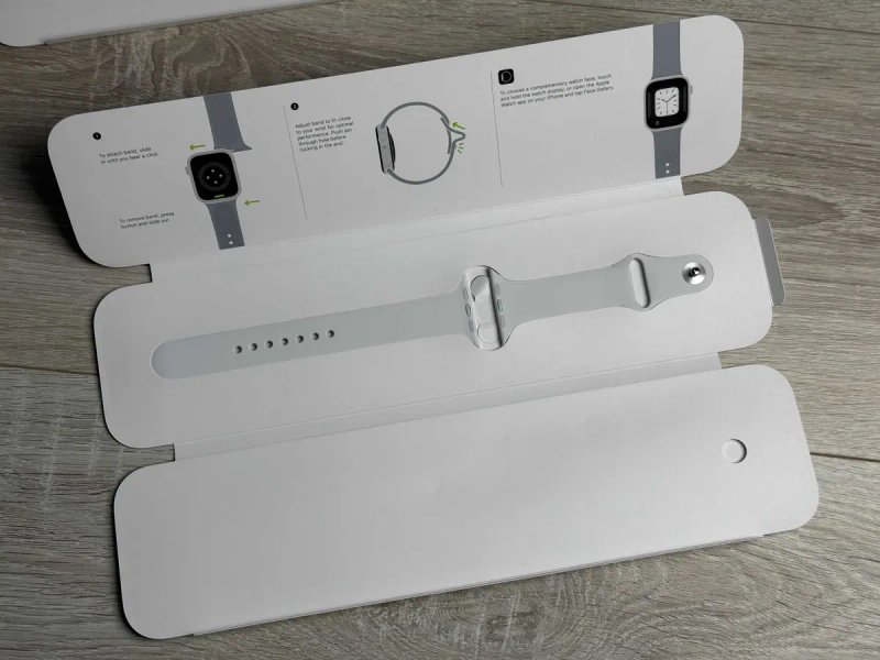 Ремінець Apple Watch 44 45 46 49 mm Midnight White Blue Sport Band — фото 7