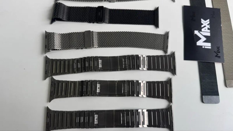 Ремінець, Браслет Оригинал Apple Watch Natural Titanium, Black, Link — фото 4