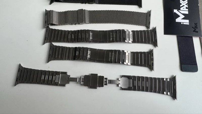Ремінець, Браслет Оригинал Apple Watch Natural Titanium, Black, Link — фото 5