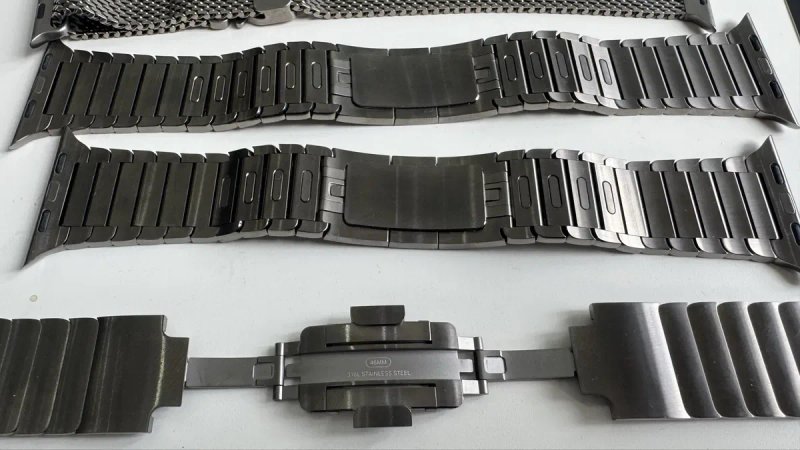 Ремінець, Браслет Оригинал Apple Watch Natural Titanium, Black, Link — фото 6