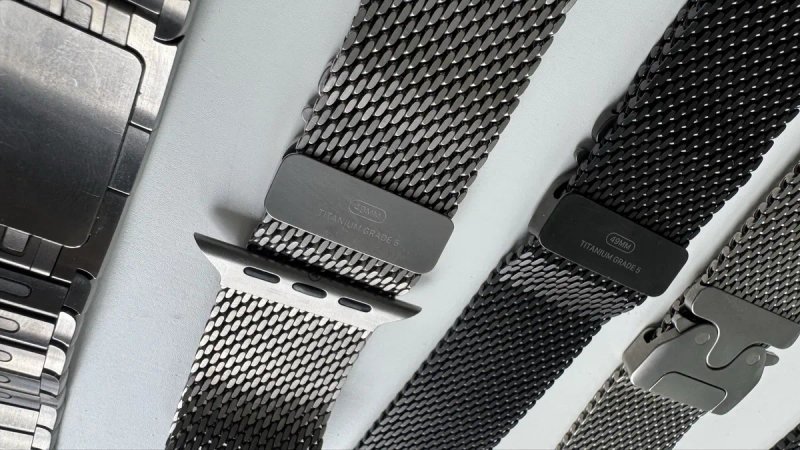 Ремінець, Браслет Оригинал Apple Watch Natural Titanium, Black, Link — фото 7