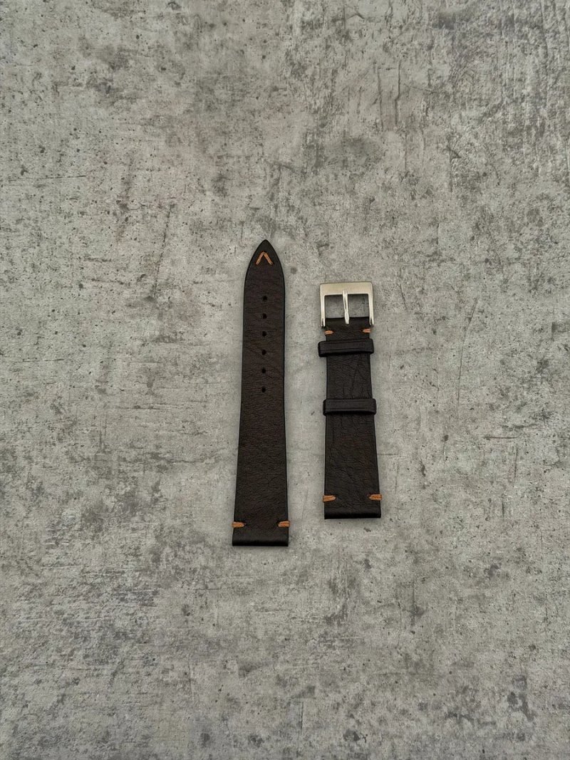 Ремінець для годинника 20 мм шкіра коричневий WatchGecko Hand Made Vintage Cavallo Horse Leather — фото 2