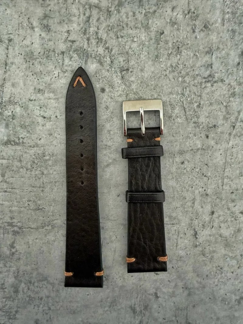 Ремінець для годинника 20 мм шкіра коричневий WatchGecko Hand Made Vintage Cavallo Horse Leather — фото 3