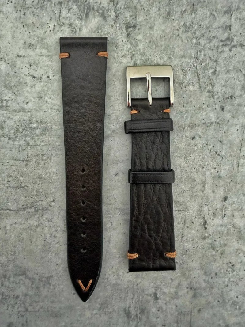 Ремінець для годинника 20 мм шкіра коричневий WatchGecko Hand Made Vintage Cavallo Horse Leather — фото 4