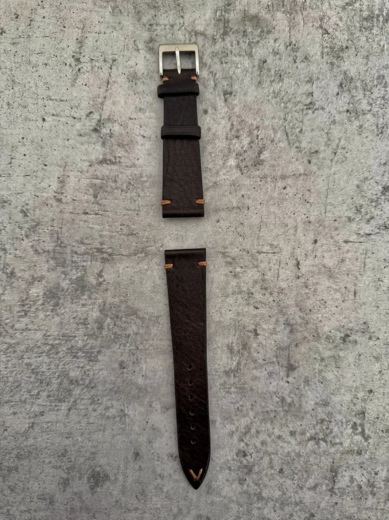 Ремінець для годинника 20 мм шкіра коричневий WatchGecko Hand Made Vintage Cavallo Horse Leather — фото 5