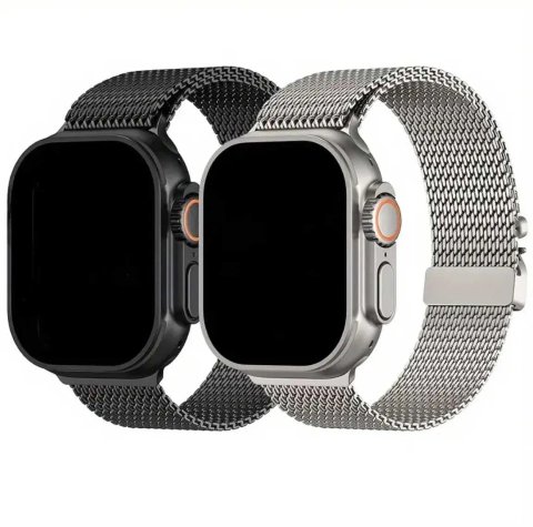 Ремінець New Milanese Loop для Apple Watch з застібкою і з крупним плетінням на 49 46 45 44мм міланська петля металевий ремінець металлический ремешок
