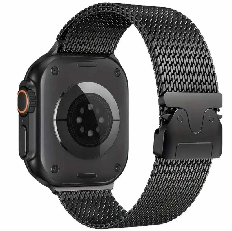 Ремінець New Milanese Loop для Apple Watch з застібкою і з крупним плетінням на 49 46 45 44мм міланська петля металевий ремінець металлический ремешок — фото 3