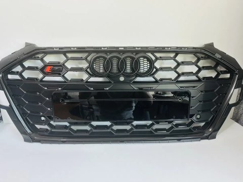 Решетка радиатора audi ауди a4 s4 b9 2020 2021 2022 2023 2024 рестайлинг гриль в соты