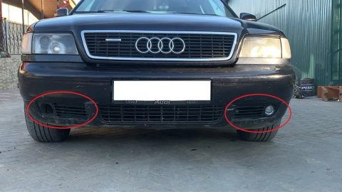 Решітки в бампер Audi A8 d2 , решітки птф, решітка радіатора