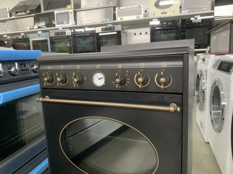 Ретро-плита SMEG CO68CMA8 Антрацит Склокераміка Електрична — фото 2