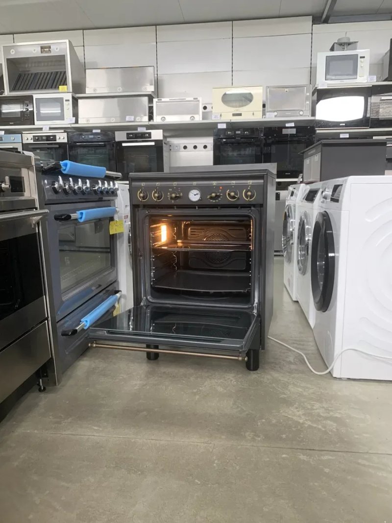 Ретро-плита SMEG CO68CMA8 Антрацит Склокераміка Електрична — фото 6