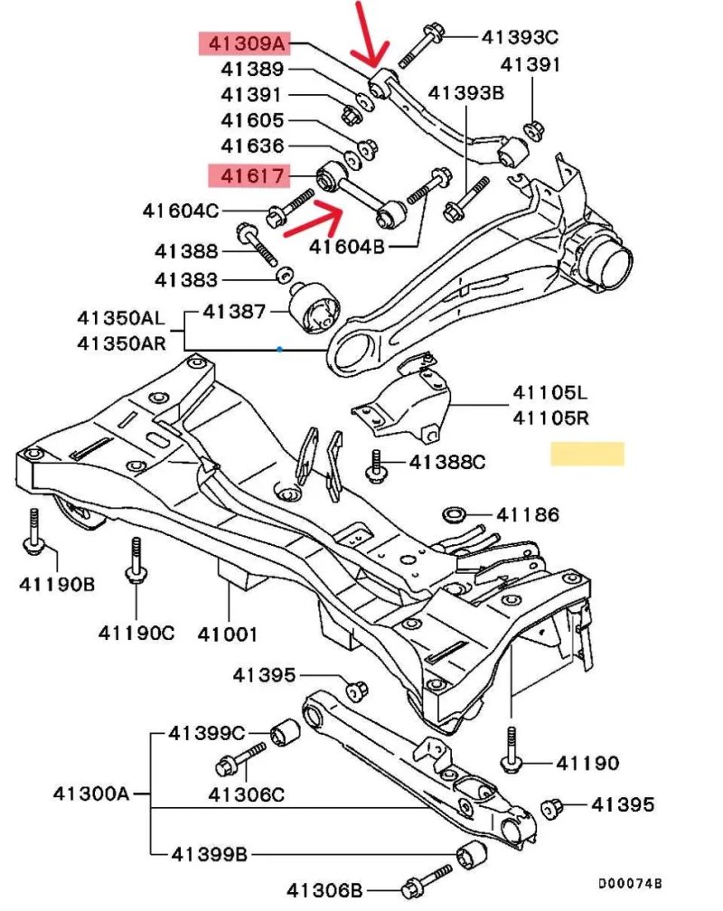Ричаги важелі регульовані MITSUBISHI Outlander - 1, 2, 3; PEUGEOT 4007; JEEP Patriot Compass; CITROËN C-crosser — фото 7