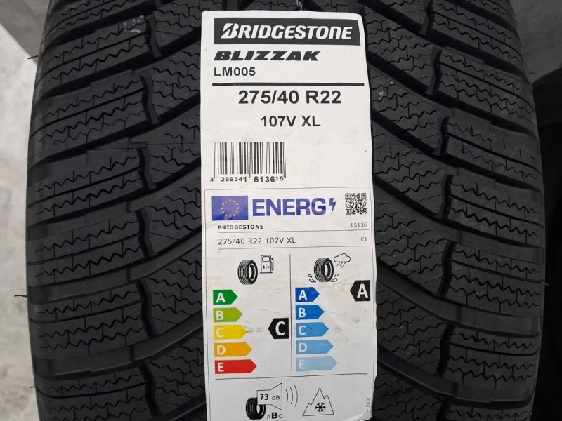 2025 РІК!!! Резина зима НОВА Bridgestone 275/40 R22 Blizzak LM005 EQS SUV Range Rover — фото 3