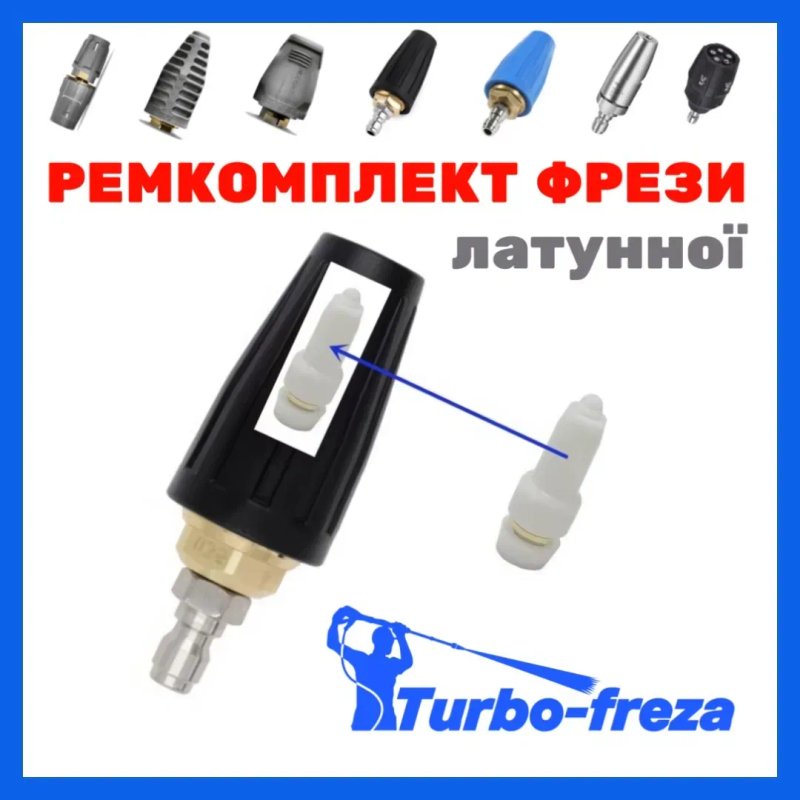 Роторная грязевая фреза турбо насадка форсунка сопло для мойки Karcher — фото 7